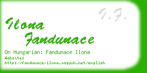ilona fandunace business card